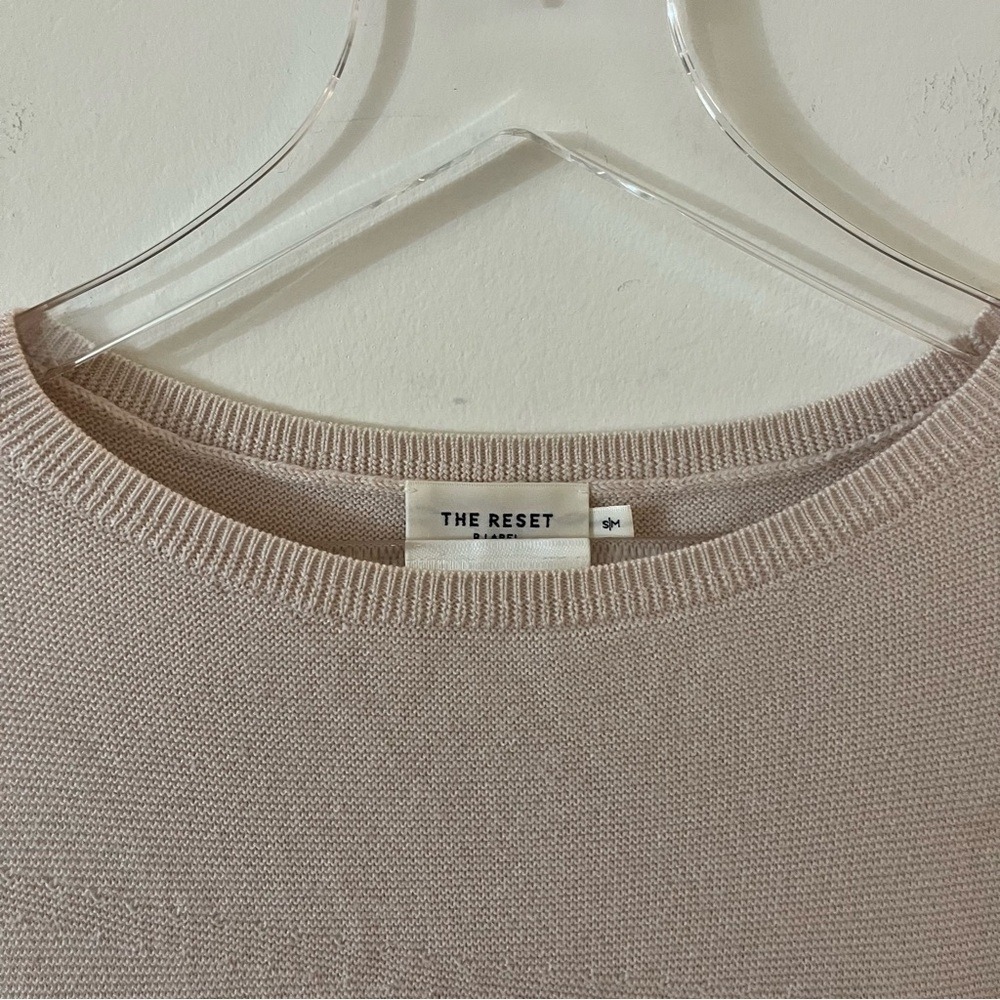 The Reset R Label Essential Pullover Wool Sweater Natural S/M - Picture 4 of 13